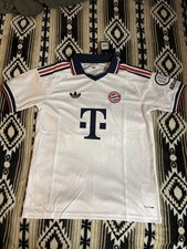 adidas FC Bayern Munich Soccer Jersey Shirt Size L White/Navy/Red  picture
