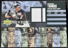 2002 UD Piece of History Batting Champs Frank Thomas **Relic w/ Pinstripe** picture