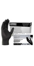 AMMEX Black Nitrile Exam Gloves, Case of 1000, 3 Mil, Size Large, Latex Free, picture