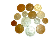 Vintage British Commonwealth Coin Lot George VI Elizabeth II 14pc Mixed Estate picture
