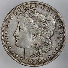 1896-O  $1 MORGAN SILVER DOLLAR   VF+ DETAILS  