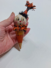 Handmade Primitive Spun Cotton  Ghost  Halloween Ornament OOAK  Folk Art picture