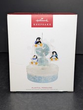 2023 Hallmark Keepsake Playful Penguins Magic Light Sound & Motion - NEW picture