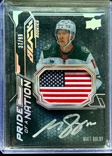 2022-23 Upper Deck SPX Pride of Nation Matt Boldy /99 (RC,AU) picture