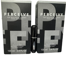 Avon Perceive Cologne Spray 3.4 oz Men- 2 BOTTLES WITH TRAVEL SPRAY picture