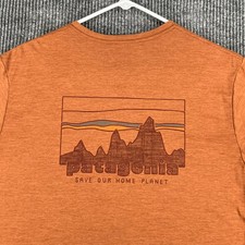 Patagonia Shirt Mens Large Brown Short Sleeve Performance Casual Outdoor Comfort picture