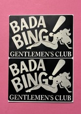 The SOPRANOS BADA BING STICKERS (2).  & FREE STICKER picture