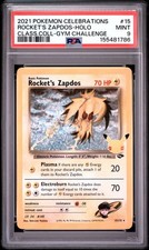 2021 POKEMON CELEBRATIONS CLASSIC COLLECTION #15 ROCKET'S ZAPDOS HOLO PSA 9 picture