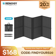 Renogy 200W Solar Panel Blanket Portable Solar Suitcase Foldable Solar Panel picture