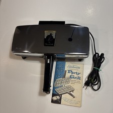 Vintage Sunbeam Party Grill Chrome Sandwich Maker Press Model 870 Tested Working picture