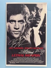 LETHAL WEAPON MOVIE POSTER 11x17 SIGNED BY 3 AUTHENTICATED wCOA  picture