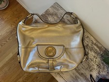 Michael Kors Metallic Gold Satchel Purse picture