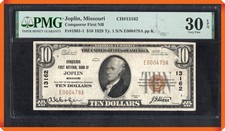 KC- Fr.1801-1 1929 1st NB of Joplin , MO - VF 30 EPQ by PMG picture