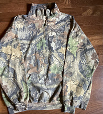 Vintage Liberty Camo Fleece Lined 1/4 Zip Pullover Hunting Outdoor XL picture