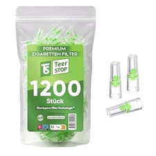 1,200 Cigarette Filter Tips, Regular 8mm, Disposable Plastic Tips Pack picture