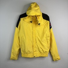 Vtg 90s USA The North Face Extreme Yellow Black Gore-Tex Outdoors Jacket Men's M picture