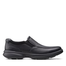 Clarks Mens Bradley Step Black Leather Casual  Shoes picture