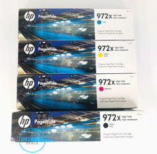 GENUINE 4-Pack HP 972X High Yield B/M/Y/C PageWide Cartridges SEALED Boxes picture