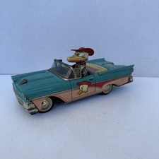 Vintage Rare Tin Toy Friction Car Ford Fairlane MERRY DUCK Alps 50's Japan picture