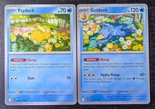 2x Set Pokemon TCG Connecting Art Cards Psyduck & Golduck - Ascended Heroes NM picture