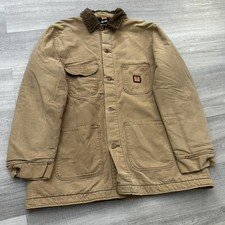 Rare Vintage Wrangler Big Ben Men's Brown Blanket Lined Work Jacket size 46 Long picture