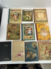 Antique Vtg Book Lot x10 Classic Children's Fairy Tales Grimms Picture Quacks HC picture
