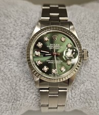 Rolex Lady Datejust Oyster Stainless Steel Diamond Dial Green Gold  picture