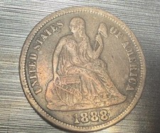 1888-P Seated Liberty Dime Circulated picture