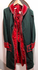 Men's 18th Century Costume Set- 3pc Green Brocade picture