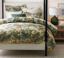 Pottery Barn Greenwood Duvet Cover Organic Cotton Percale Bedding New picture
