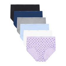 Hanes Women's Panties 6-Pack No Ride Up Cotton Brief Cut Underwear Cool Comfort picture
