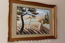 SUPERB MID CENTURY ORIG. TURNER PAINTING ART CARLOS HOLLYWOOD ERA 50S 60S VTG. picture