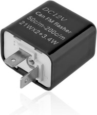 12V Speed Adjustable 2 Pin LED Flasher Relay, Electronic Black/1PCS  picture
