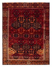 Vintage Hand-Knotted Area Rug 4'11