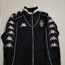 Vintage Kappa Juventus Track Jacket Mens XL Black Soccer Football Warm Up Top picture