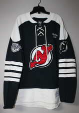 New NHL New Jersey Devils Lacer jersey style mid weight cotton sweater men's L picture