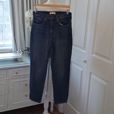 NWOT Madewell Womens Classic Medium Wash Mom Jeans Distressed Hems S-27 picture