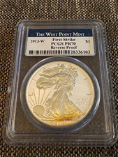 2013-W $1 American Silver Eagle Reverse Proof PCGS PR70 First Strike West Pt picture