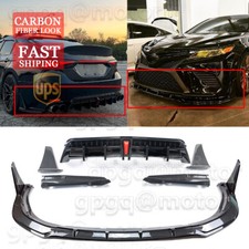 For Camry SE XSE 18-24 Yofer V2 Carbon Winglet Front Lip & Rear Bumper Diffuser picture