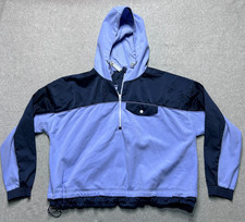 Athleta Zion Microfleece 1/2 Zip Pullover Womens Large Periwinkle Hoodie Casual picture