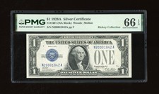 DBR 1928-A $1 Silver Fr. 1601 Gem NA Block PMG 66 EPQ Birthyear Ser # N20001942A picture