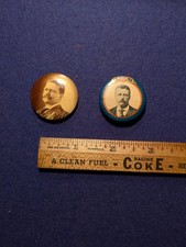 THEODORE TEDDY ROOSEVELT  PINBACK BUTTONS 1900's  1  1/4