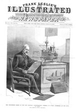 Department Chief, General B. F. Tracy, Secretary of the Navy, at Work - 1889 picture