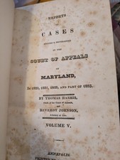 1820-23 Reports Of Cases Argued & Determined In The Court Of Appeals Maryland  picture