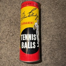 Vintage Don Budge Sealed Tennis Ball Tin Can Unopened with key attached picture