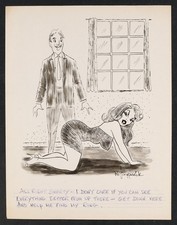 Original Art Lost Ring Pinup Gag Strip by Walter Fitzpatrick picture
