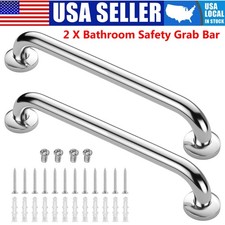 2PCS Stainless Steel Grab Bar Bathroom Safety Handicap Shower Tub Handle Support picture