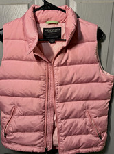 American Eagle Outfitters Women's Pink Insulated Puffer Vest Zip Pockets M picture