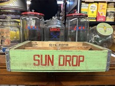 NICE VINTAGE SUNDROP BOTTLE CRATE GRANITE FALLS NC CHEERWINE CRUSH ORANGE SIGN picture