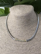 GIVENCHY Nameplate Gaspipe Choker Necklace Vintage HTF  picture